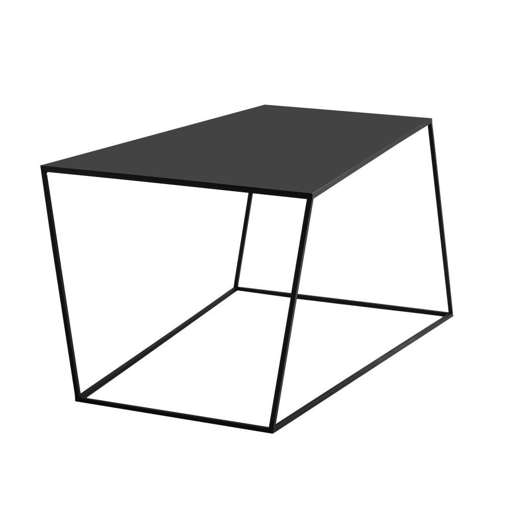 Nordic Design Černý kovový konferenční stolek Nara 100x60 cm - Designovynabytek.cz