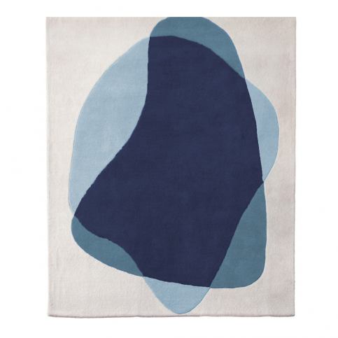 Modro-šedý koberec z čisté vlny HARTÔ Serge, 180 x 220 cm - Bonami.cz