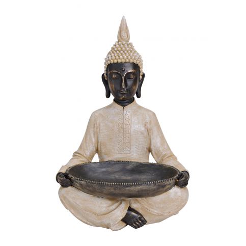 Sedící Buddha s podnosem - Velký Košík