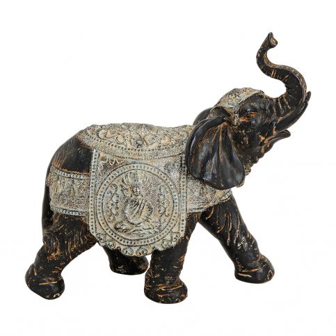 Slon se stříbrným přehozem, 18 cm - Velký Košík