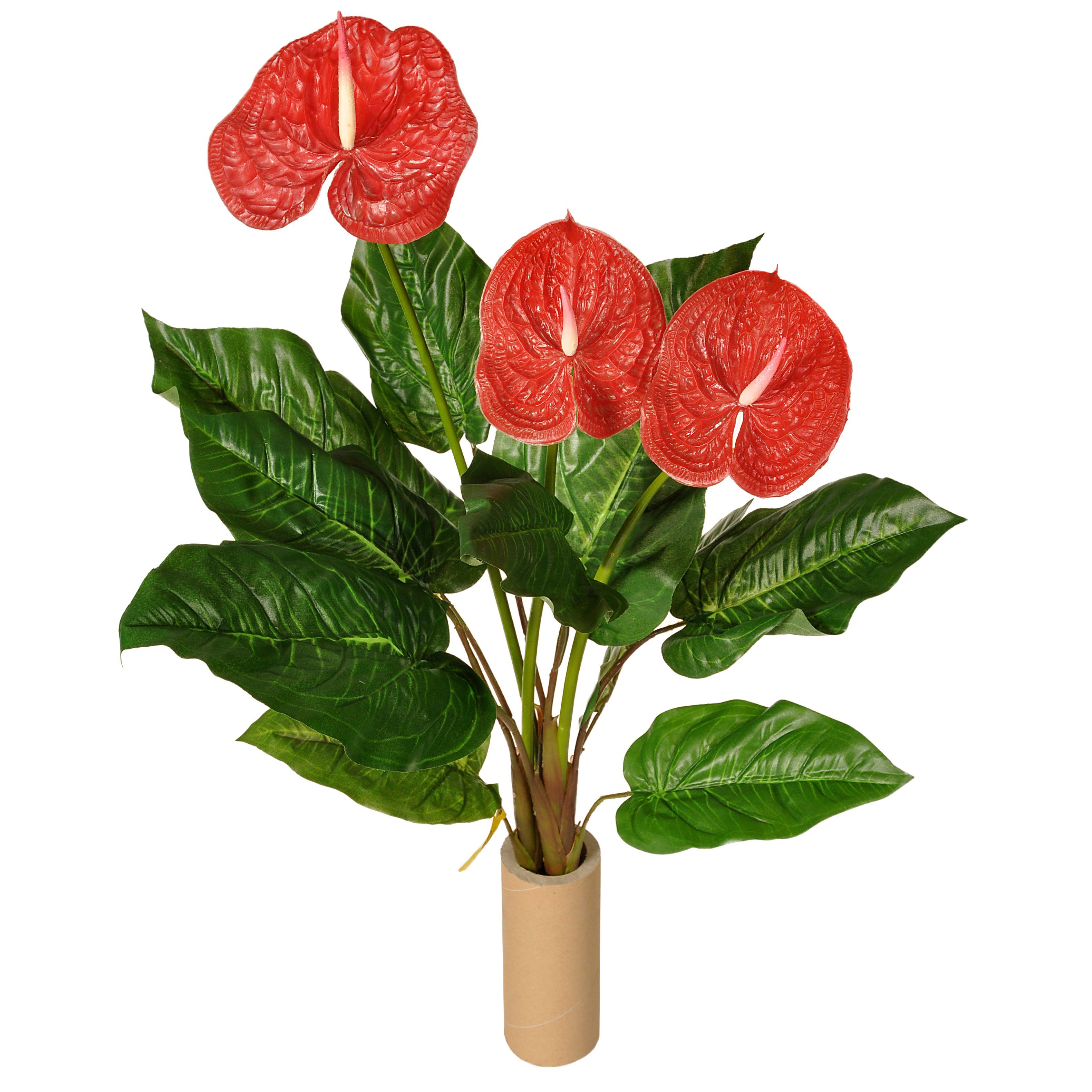 Umělé Anthurium s květem červená, 65 cm - 4home.cz