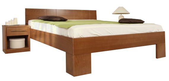 Masivní postel s úložným prostorem Varezza 6B (v.44cm) - 160/180 x 200cm - 160 x 200cm - Nábytek Harmonia s.r.o.