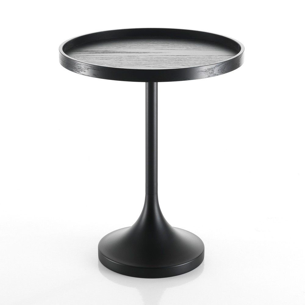 Černý odkládací stolek Tomasucci Ambrogio, ⌀ 46 cm - Bonami.cz
