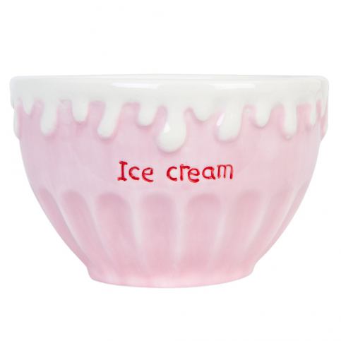 Růžová keramická miska na zmrzlinu Clayre & Eef, Ø 15 cm - Bonami.cz