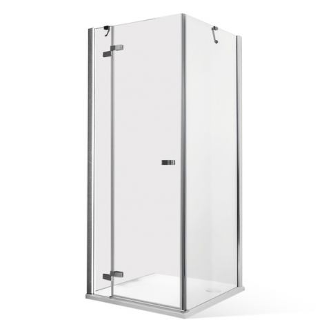Čtvercový sprchový kout CORNER ELEGANT LEFT s otevíracími dveřmi a pevnou stěnou 900 x 800 mm 115-90 - Aquakoupelna.cz