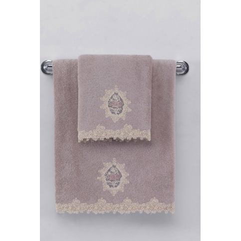 Soft Cotton Dárkové balení ručníků a osušek DESTAN Fialová / Lila - VIP interiér