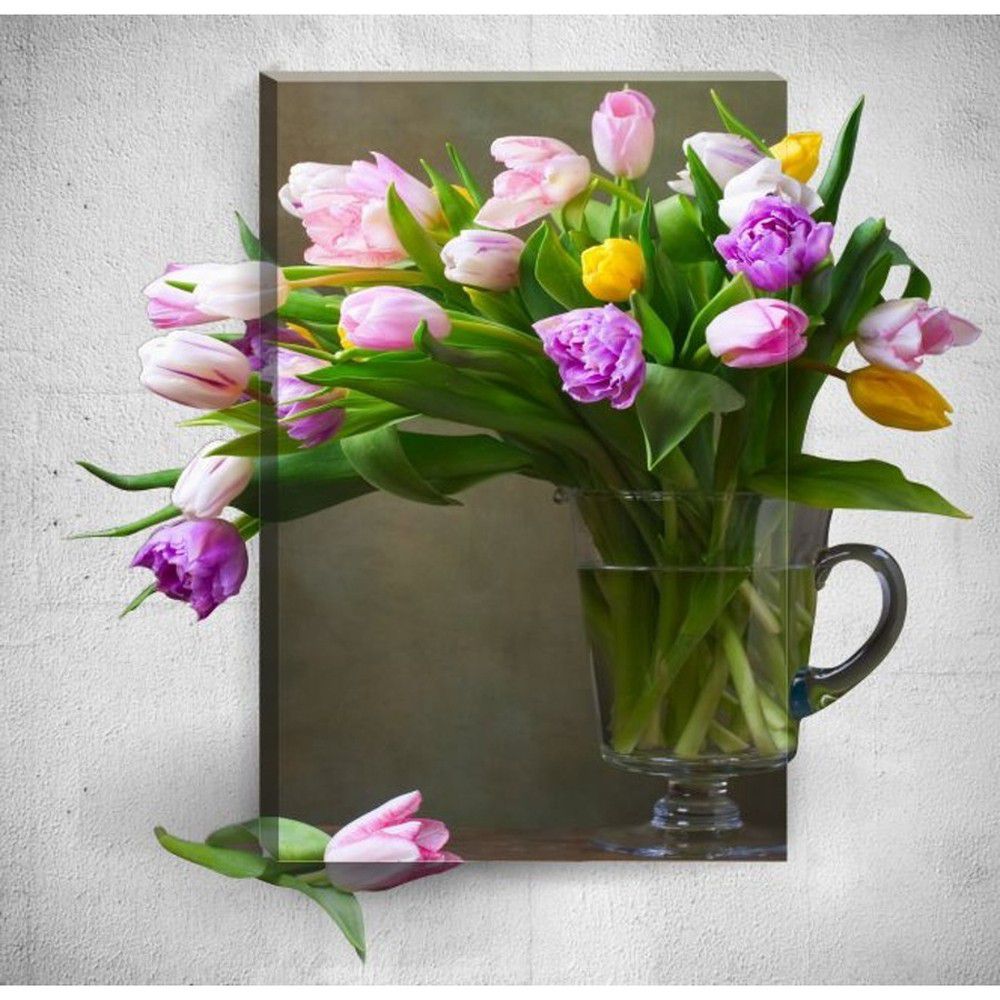 Nástěnný 3D obraz Mosticx Flowers In Vase, 40 x 60 cm - Bonami.cz