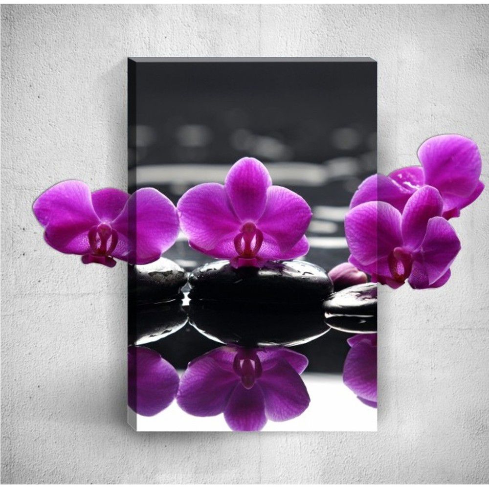Nástěnný 3D obraz Mosticx Purple Flowers, 40 x 60 cm - Bonami.cz