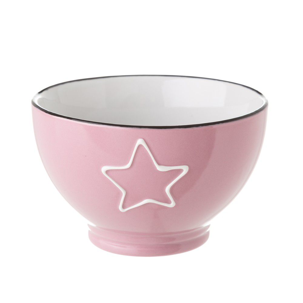 Růžová keramická miska Unimasa Star, 580 ml - Bonami.cz