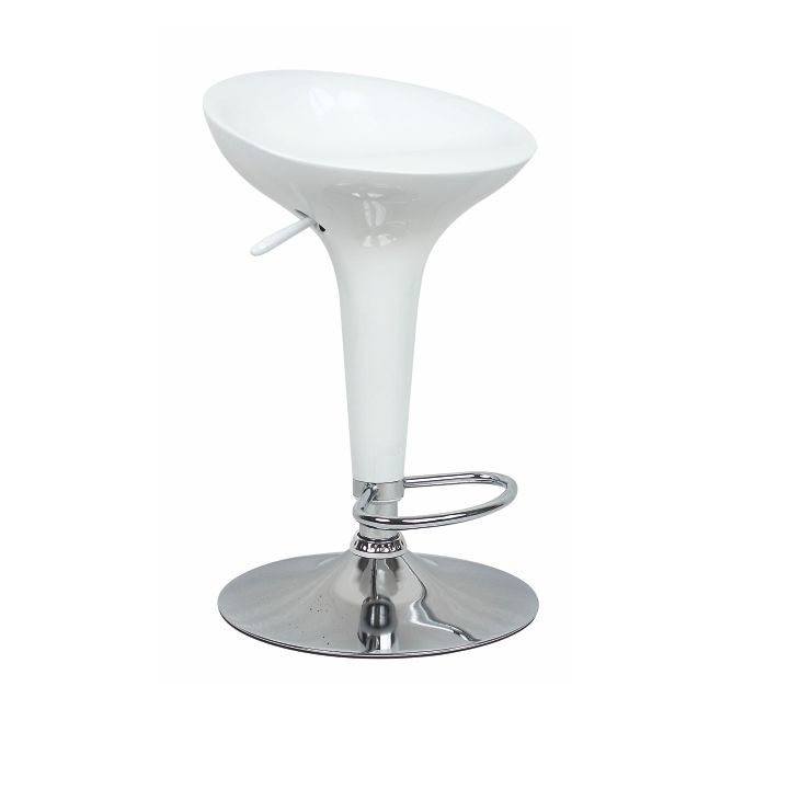 Barová židle, bílý plast / chrom, INGE 2 NEW 0000206647 Tempo Kondela - DEKORHOME.CZ