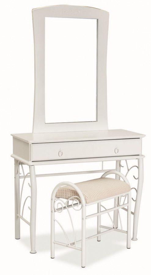 Casarredo Toaletní stolek 1102 se zrcadlem bílá/bílá - 96design.cz