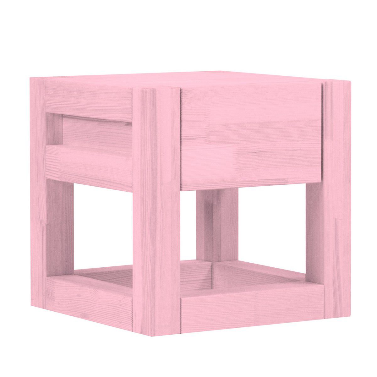 Benlemi Noční stolek Cube Barva: Růžová - Benlemi.cz