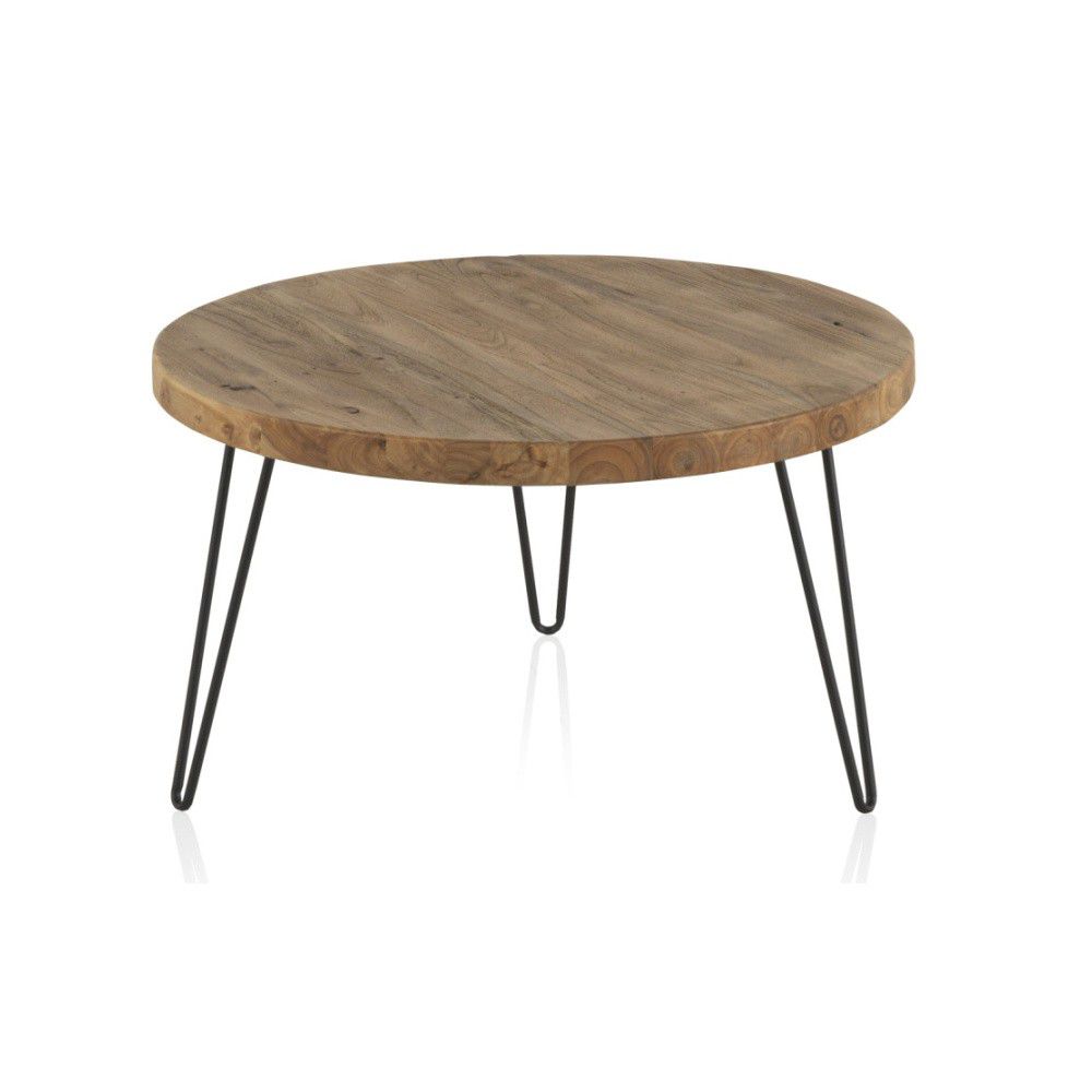 Konferenční stolek s deskou z jilmového dřeva Geese Camile, ⌀ 71 cm - Bonami.cz