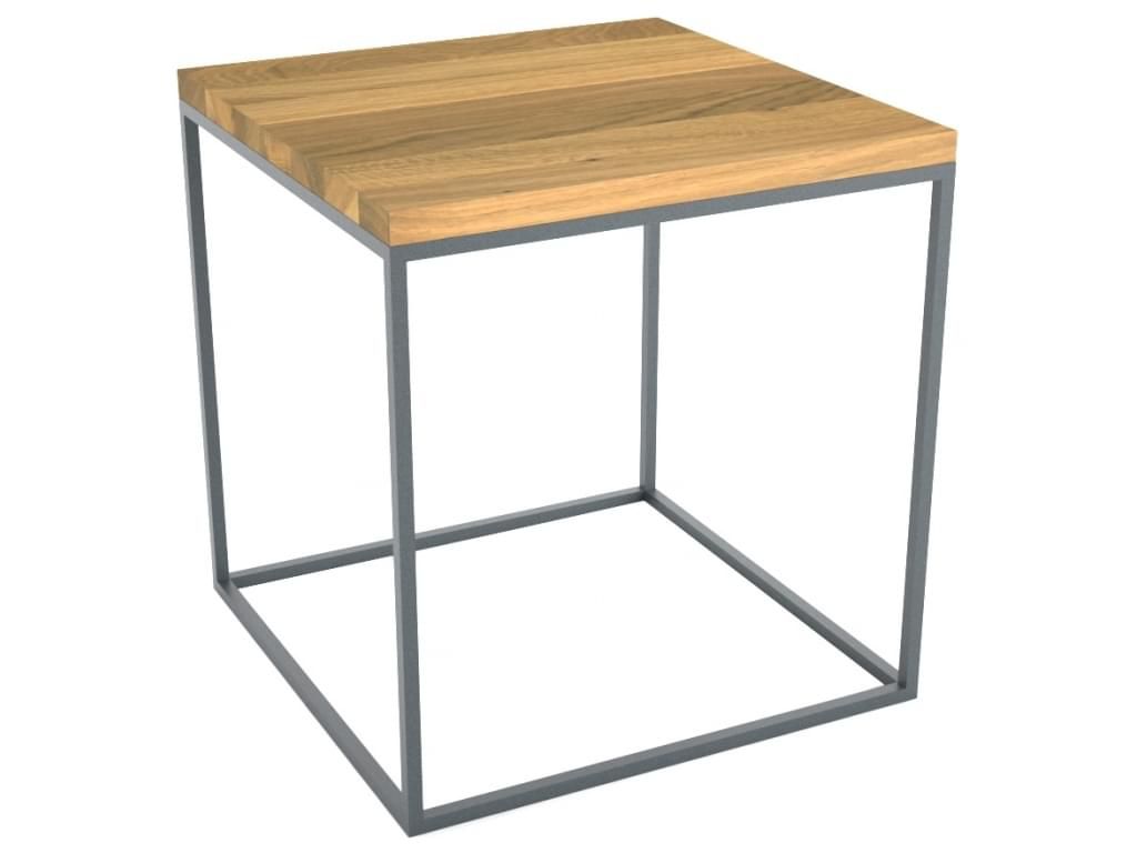 My Modern Home Šedý kovový konferenční stolek Elegia 37x37 cm - Designovynabytek.cz