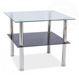 Konferenční stolek se skleněnou deskou malý- CS - M-byt