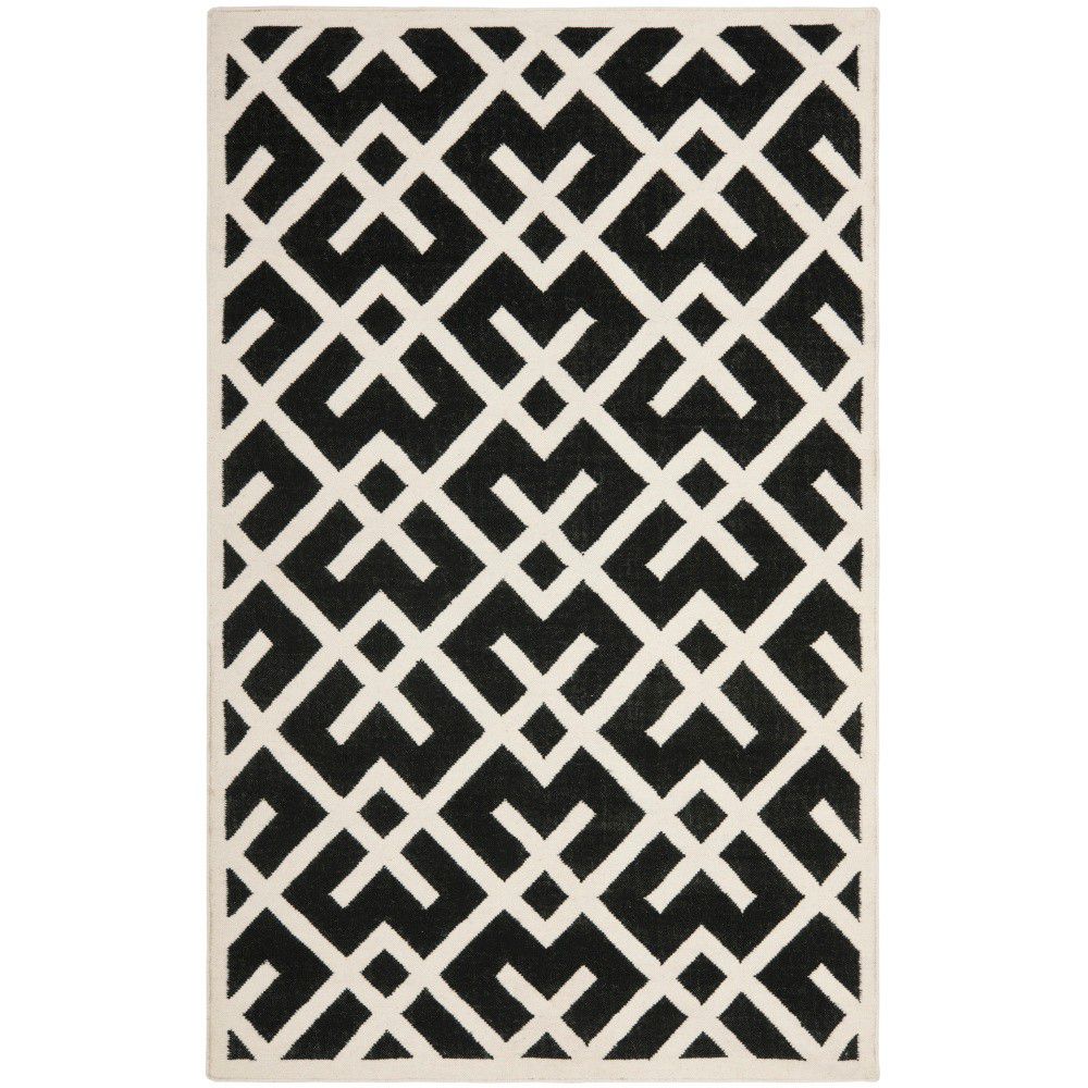 Černý vlněný koberec Safavieh Marion, 121x182 cm - Bonami.cz