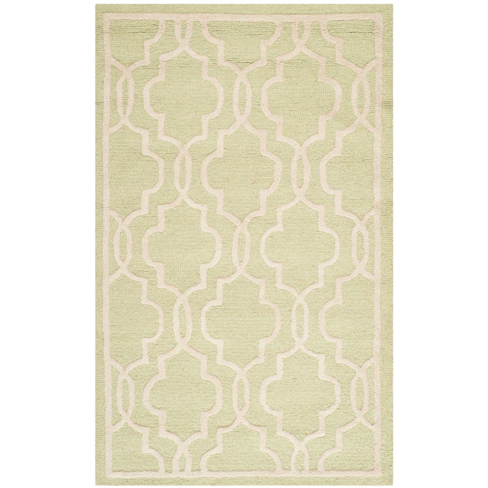 Světle zelený vlněný koberec Safavieh Elle, 91 x 152 cm - Bonami.cz