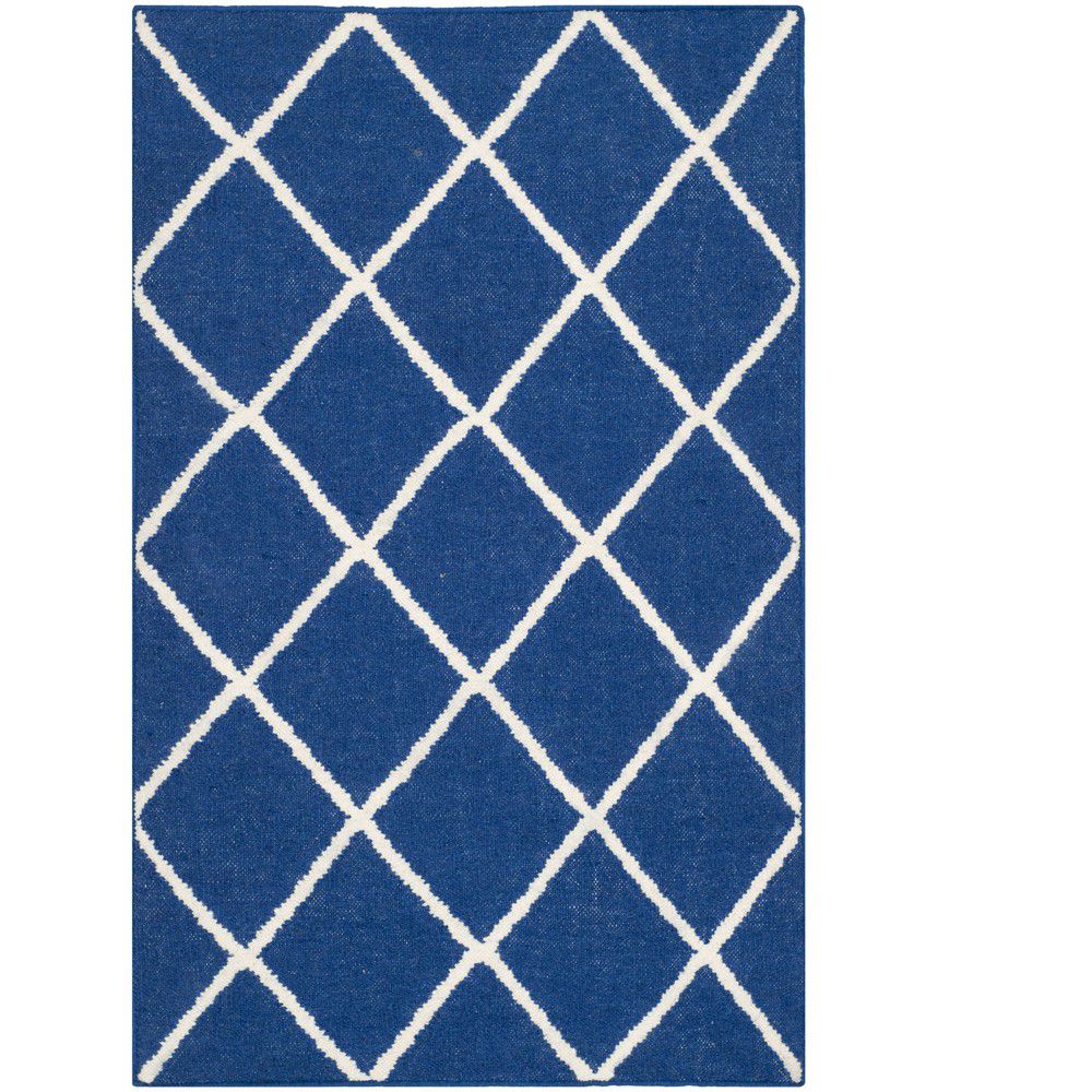 Modrý vlněný koberec Safavieh Fes, 76 x 243 cm - Bonami.cz