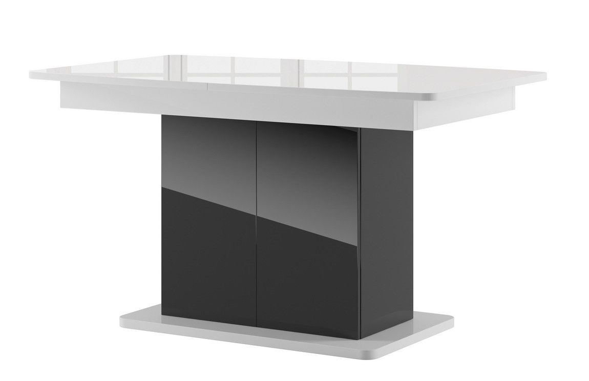 Casarredo Jídelní stůl rozkládací STAR 03 černá/bílá lesk - ATAN Nábytek