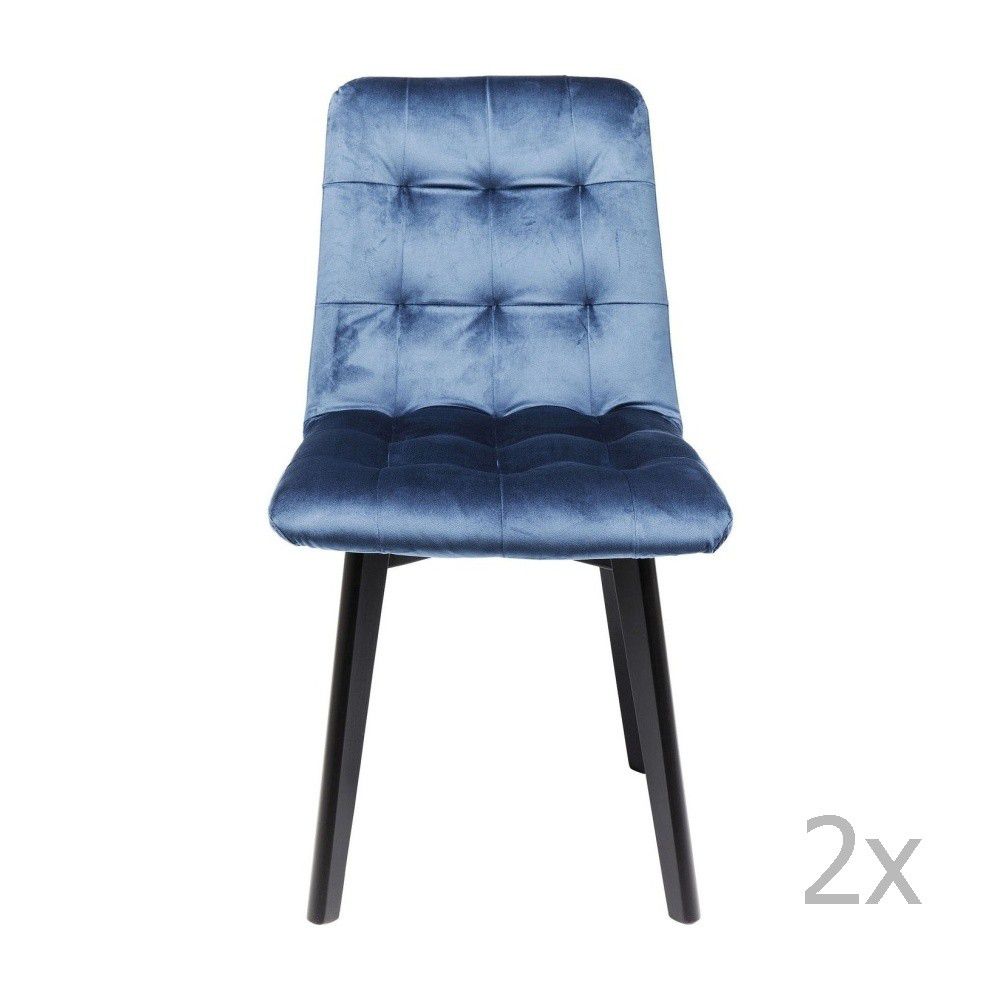 Modrá čalouněná jídelní židle Moritz - KARE