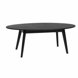 ROWICO konferenční stolek YUMI oválný tmavý 130x65 cm