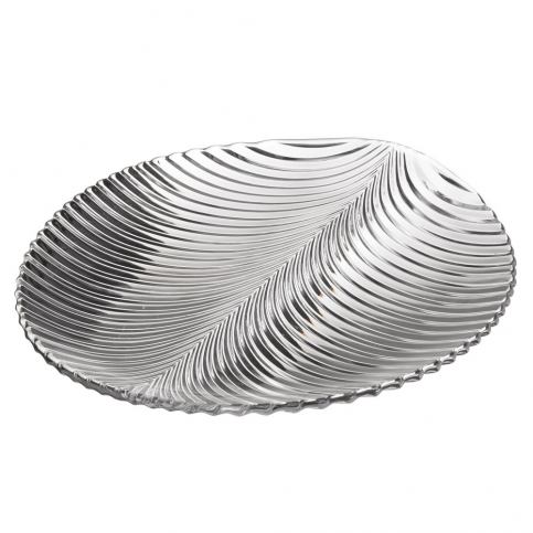 Skleněný talíř ve tvaru listu Unimasa, 28,5 x 26,2 cm - Bonami.cz