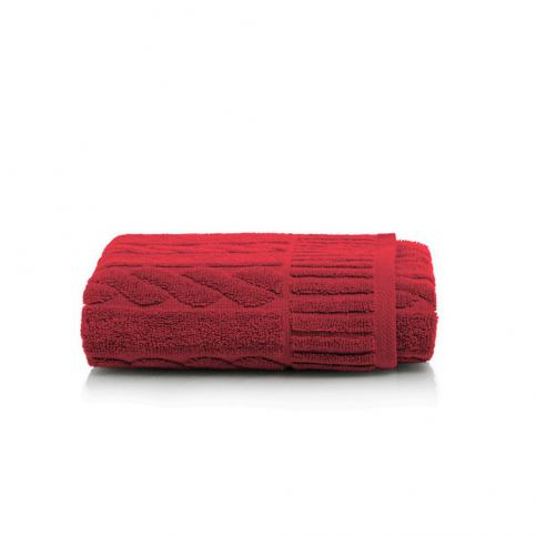 Červený bavlněný ručník Maison Carezza Amelia, 50 x 90 cm - Bonami.cz