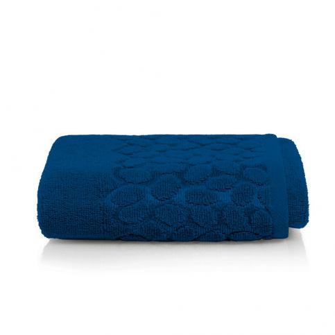 Tmavě modrý bavlněný ručník Maison Carezza Ciampino, 50 x 90 cm - Bonami.cz
