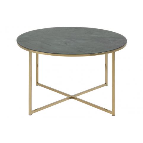 Konferenční stolek s deskou v dekoru šedého mramoru Alisma - Nábytek aldo - NE