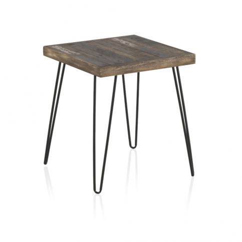 Odkládací stolek s deskou z jilmového dřeva Geese Rea, výška 52 cm - Bonami.cz