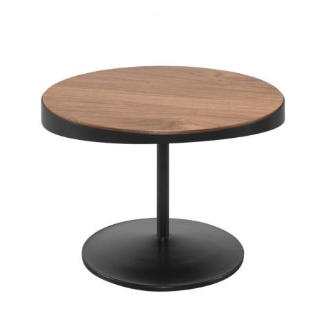 Odkládací stolek s deskou z ořechového dřeva Wewood - Portuguese Joinery Drop, Ø 60 cm - Bonami.cz