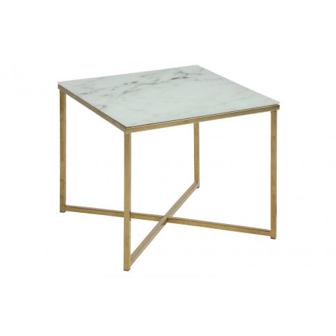 Odkládací stolek Alisma s motivem mramoru - Nábytek aldo - NE