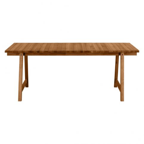Jídelní stůl z masivního dubového dřeva Artemob Beams, 198 x 75 cm - Bonami.cz