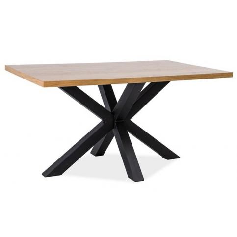 Jídelní stůl CROSS dřevo masiv/kov 180x90 - Nábytek Harmonia s.r.o.