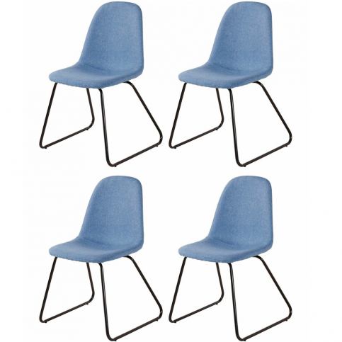 Sada 4 modrých jídelních židlí Støraa Colombo - Bonami.cz