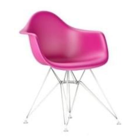 Designová židle DAR, růžová (RAL 9003)  - Designovynabytek.cz