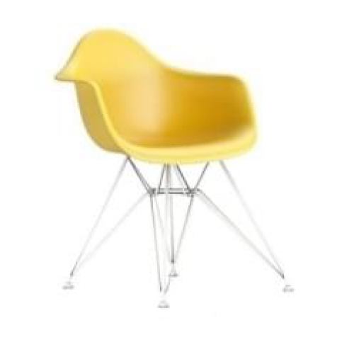 Designová židle DAR, žlutá (RAL 9003)  - Designovynabytek.cz