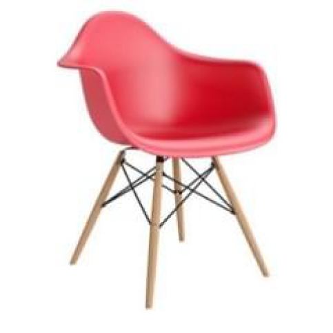 Designová židle DAW, červená (Buk)  - Designovynabytek.cz