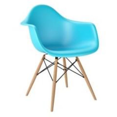 Designová židle DAW, sky blue (Buk)  - Designovynabytek.cz