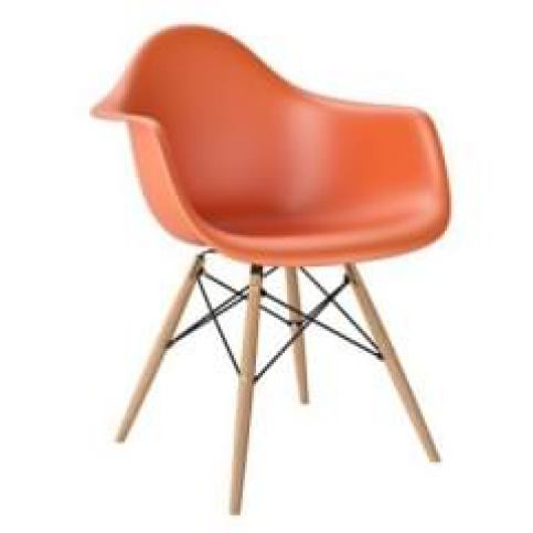Designová židle DAW, oranžová (Buk)  - Designovynabytek.cz