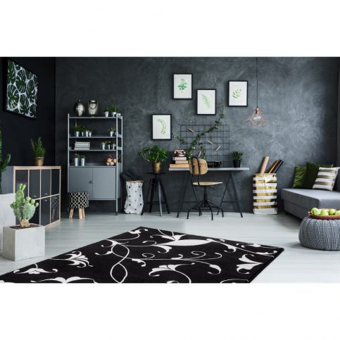 Černobílý koberec Obsession My Black & White Baw Blac, 80 x 150 cm - Bonami.cz