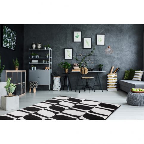 Černobílý koberec Obsession My Black & White Kresso, 120 x 170 cm - Bonami.cz