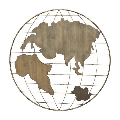 Nástěnná dekorace Mauro Ferretti Globe Map, ⌀ 88 cm - Bonami.cz