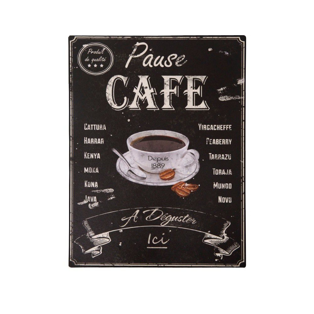 Kovová cedule 25x33 cm Pause Café – Antic Line - Bonami.cz