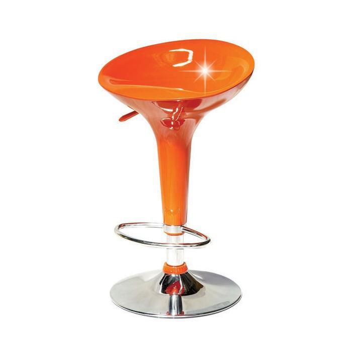 Barová židle, oranžová plast / chrom, INGE NOVA 0000138370 Tempo Kondela - DEKORHOME.CZ
