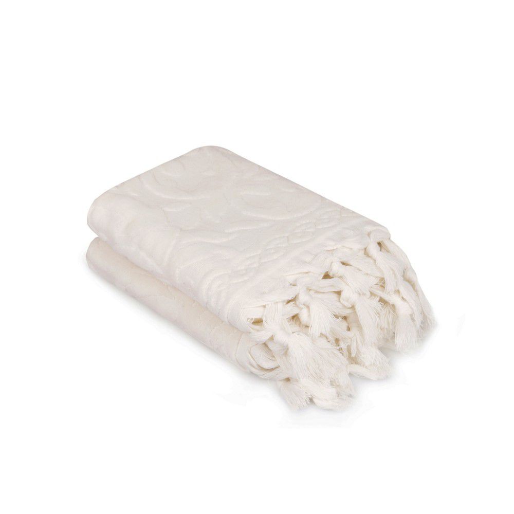 Sada dvou bílých ručníků Bohème, 90 x 50 cm - Bonami.cz