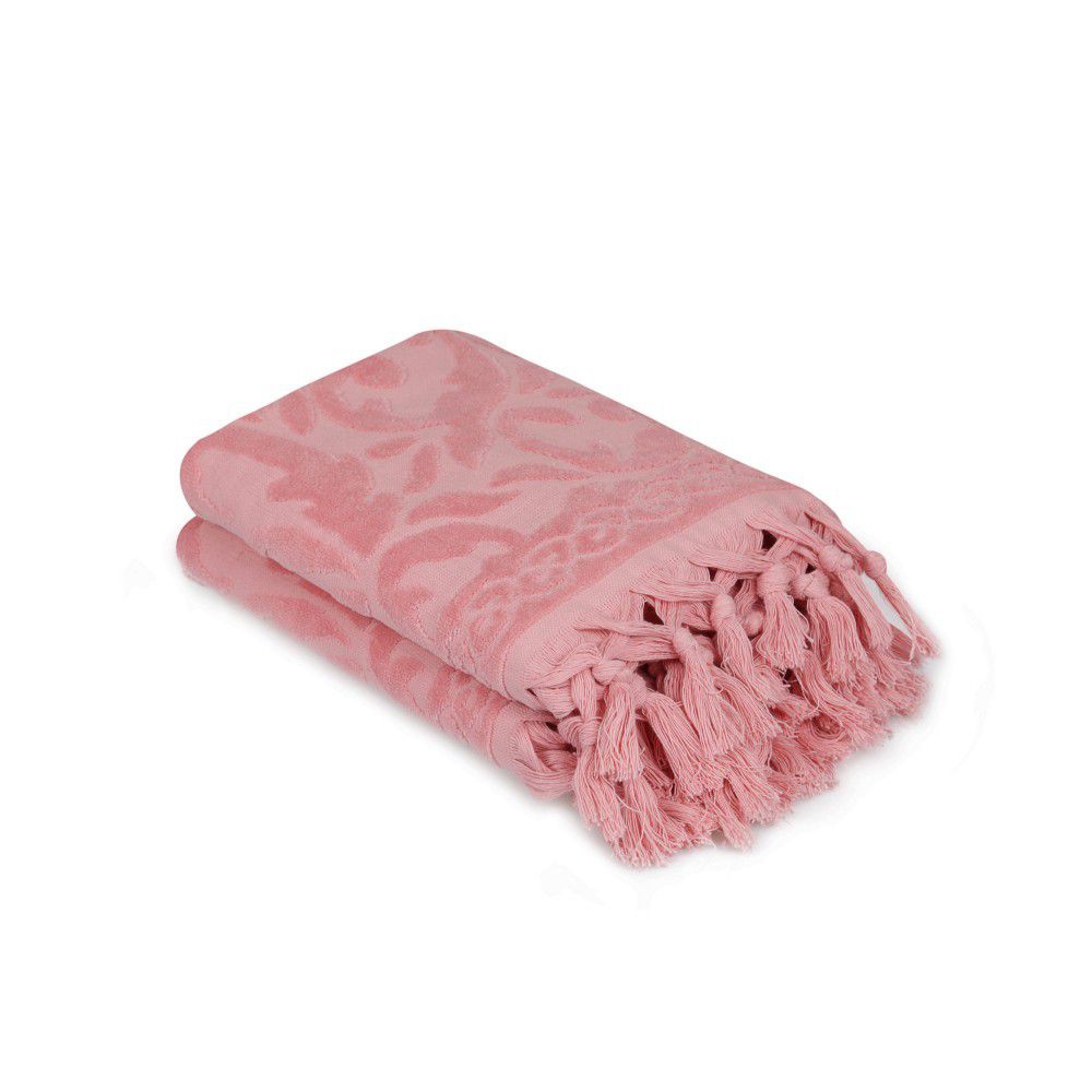 Sada 2 růžových ručníků Madame Coco Bohème, 50 x 90 cm - Bonami.cz