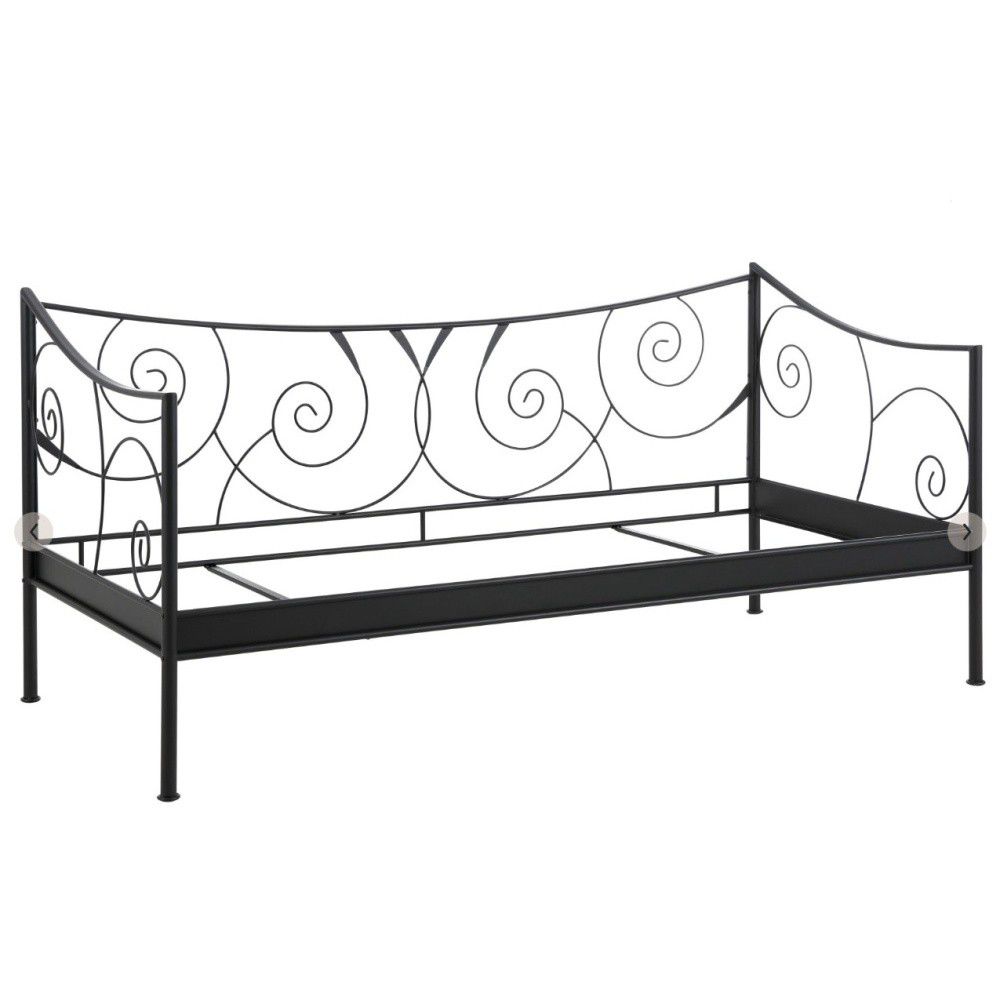 Černá kovová postel Støraa Isabelle, 90 x 200 cm - Bonami.cz
