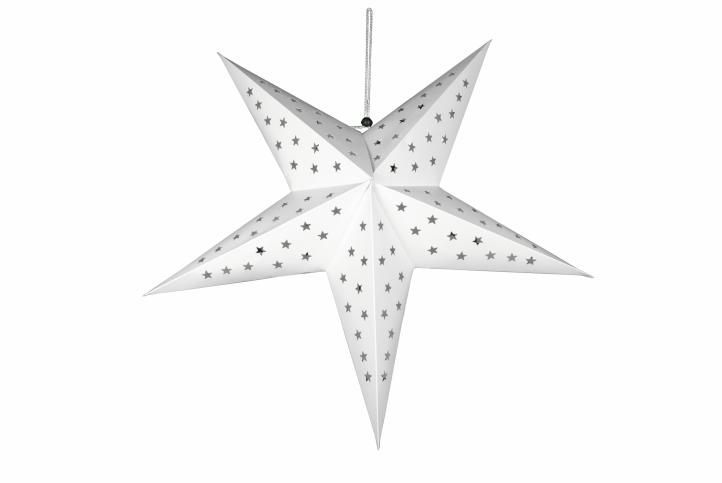 Nexos 32546 Vánoční dekorace - hvězda s časovačem 60 cm - 10 LED, bílá - Kokiskashop.cz