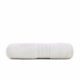 Bílý ručník z čisté bavlny Sunny, 50 x 90 cm